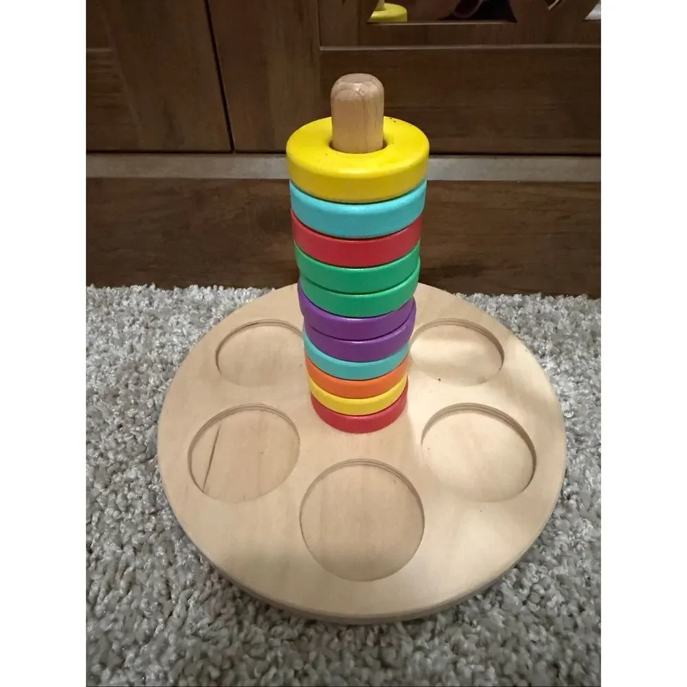 Lovevery Wooden Stacking Toy Rainbow Rings